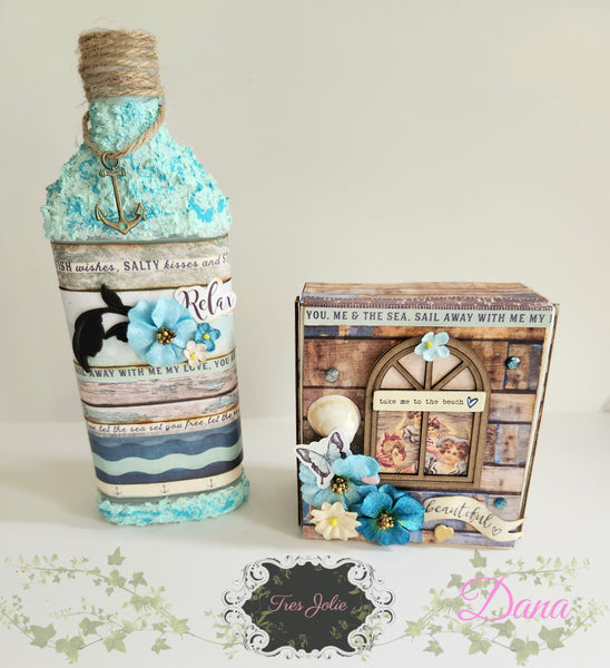 Beachy Upcycled Bottle and Box