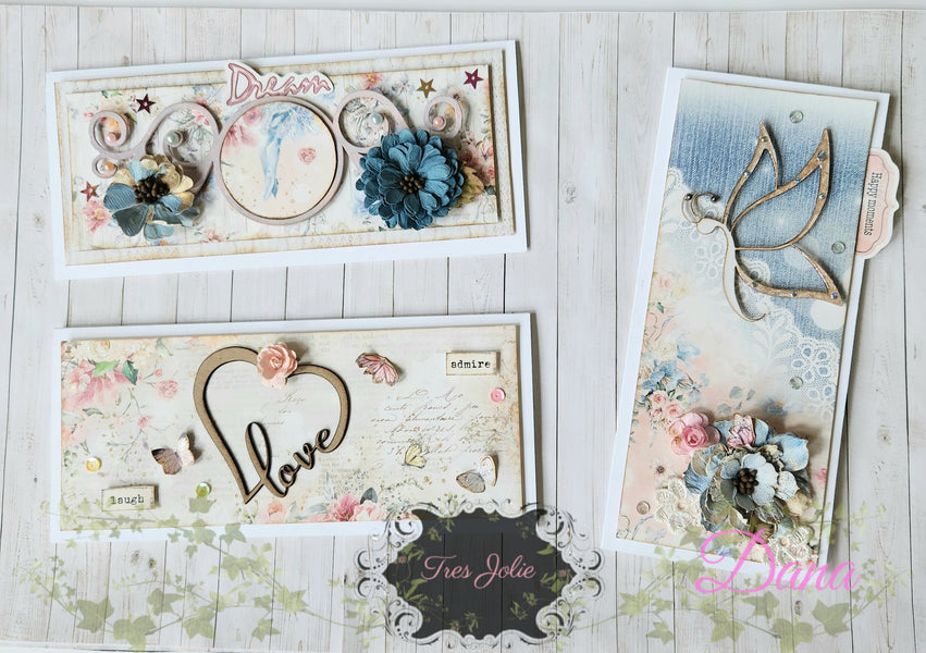 Slimline Floral Sentiment Cards