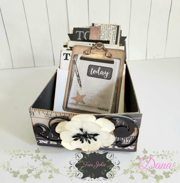 Mini ATC Cards and Upcycled File Box