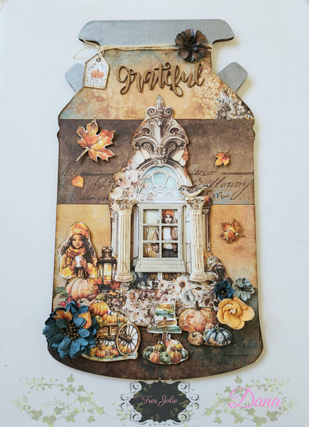 Grateful Wood Milk Jug Home Decor