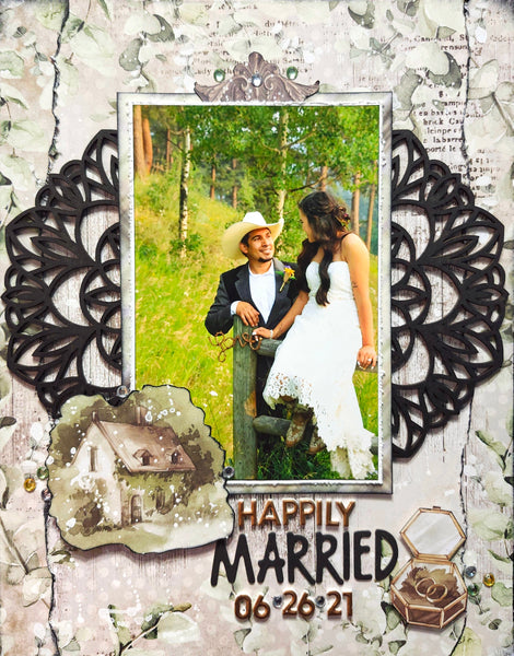 Happily Married using The January Scrapbooking Kit