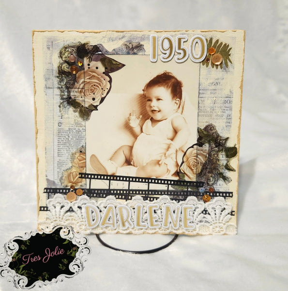 Darlene using the February Mix Media Kit