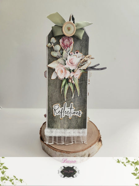 Floral "Reflections " Tag Book
