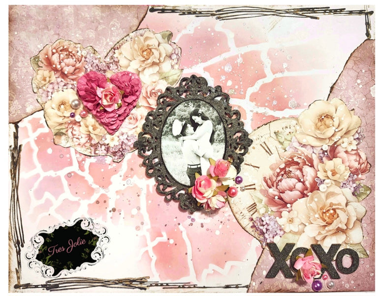 XOXO using the March Card kit