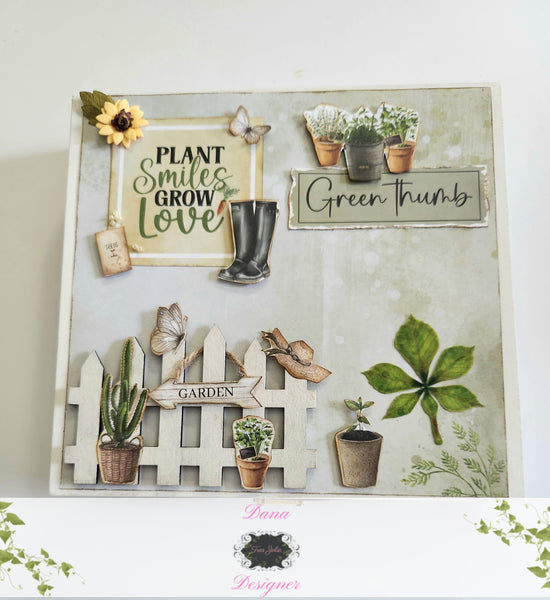 Garden Path Wooden Cigar Box & Accordion Album