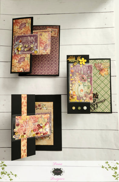 Autumn Shaker Pocket Z Fold Cards