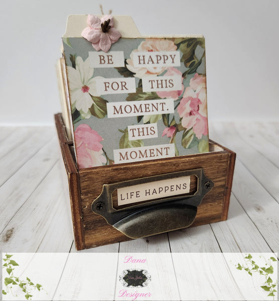 "Life Happens " ATC Cards and File Box