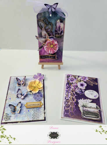 Mixed Media Cards and Chipboard Tag