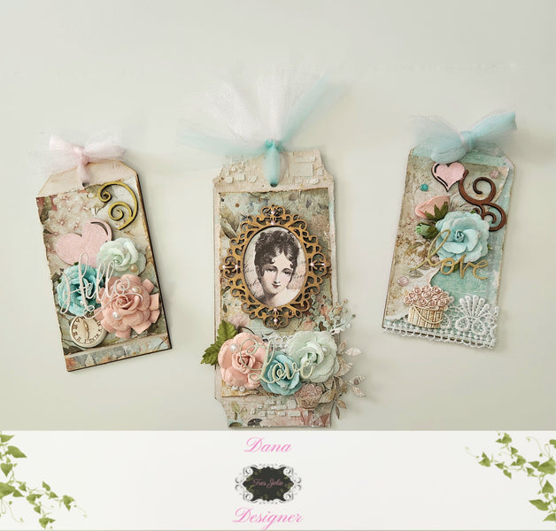 Vintage Floral Sentiment Tags