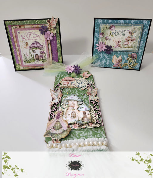 Standing Fairy Cards & Chipboard Tag