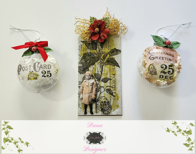 Christmas Balls and Chipboard Tags