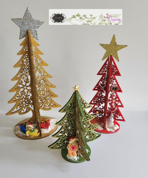 Sparkling 3D Christmas Trees