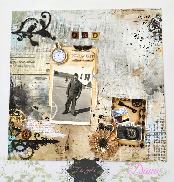 Dear Dad Vintage Layout