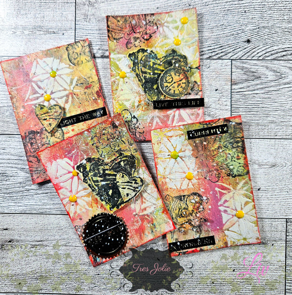 Tres Jolie Mixed Media Kit ATCs
