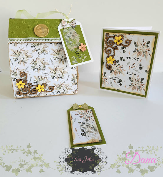 Decorative Gift bag and Matching Cards/Tags