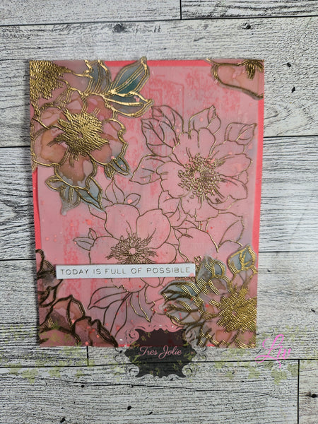 Vellum Embossed Image Card