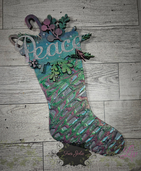Tres Jolie Mixed Media Kit Christmas Stocking