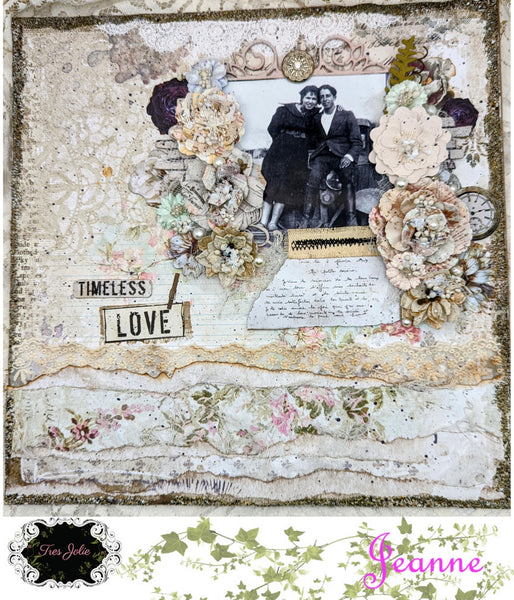 "Timeless Love"  Vintage Romance Layout