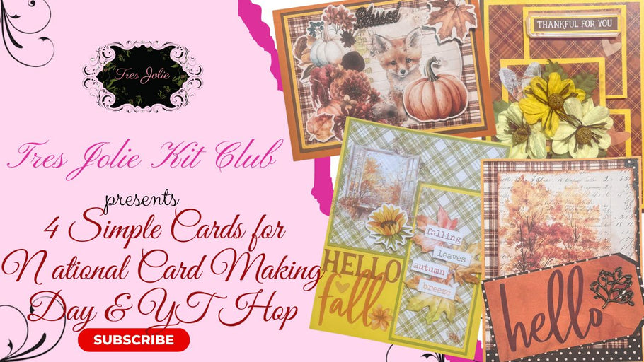 4 Simple Cards for National Card Making Day & YT Hop