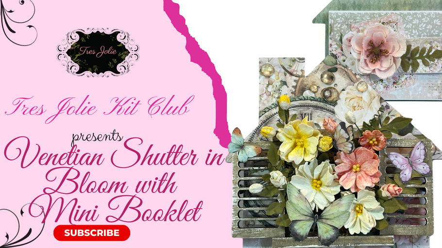 Venetian Shutter In Bloom with Mini Booklet for Tres Jolie