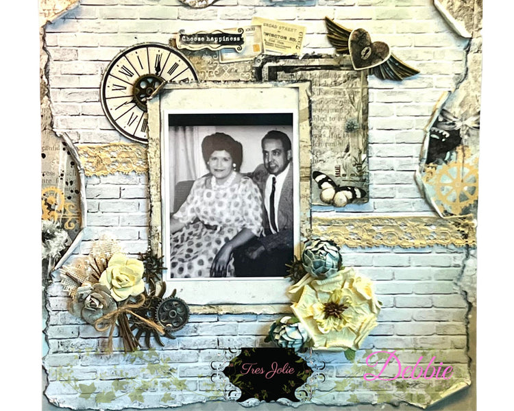 Vintage Shabby Scrapbook Layout