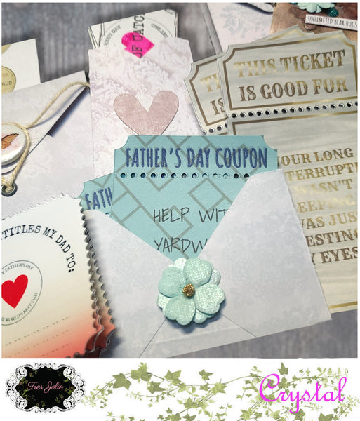 Father's Day Coupons & Envelopes - May 2022 Cards, Tags, & More Kit