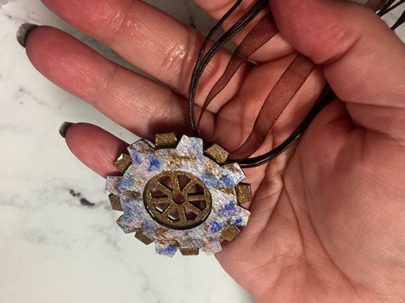 Making a Necklace from Chip Board Gears