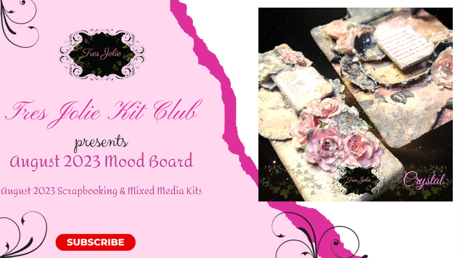 August 2023 Mood Board - Scrapbooking & Mixed Media Kit Combo!