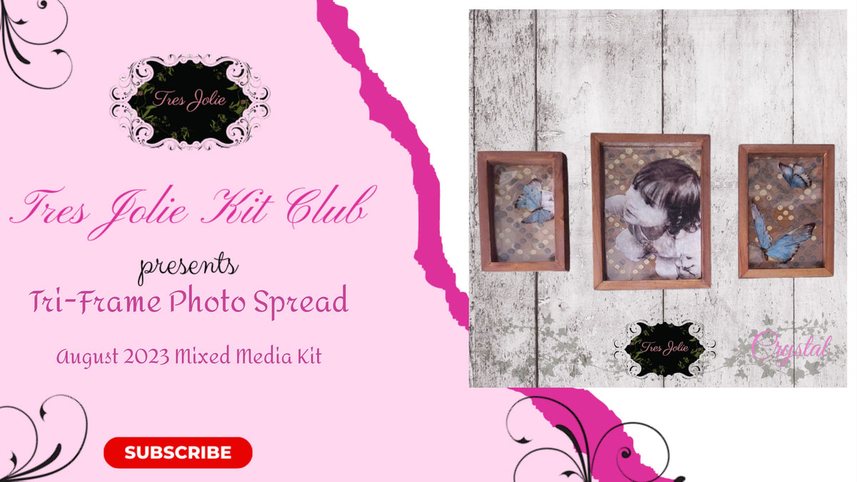 Tri-Frame Photo Spread - August 2023 Mixed Media Kit – Tres Jolie Kits