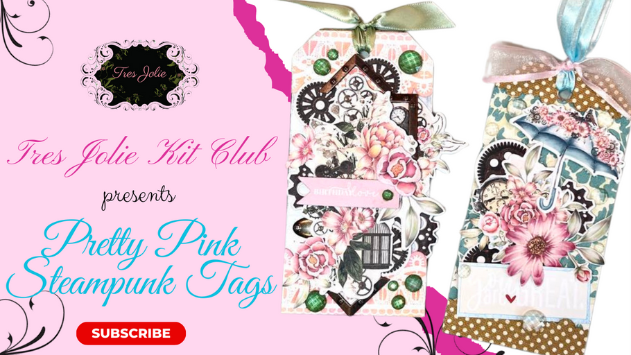 Pretty Pink Steampunk Tags