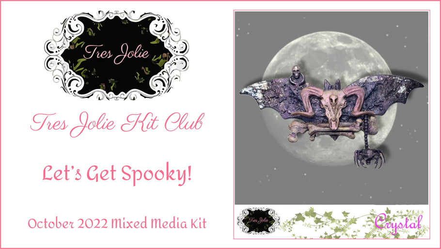 Let's Get Spooky! - Mixed Media Bat - October 2022 Mixed Media Kit